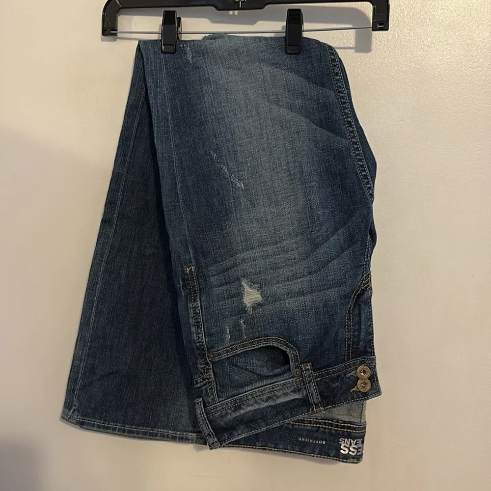 Express Mid Rise Distressed Boyfriend Jeans 6